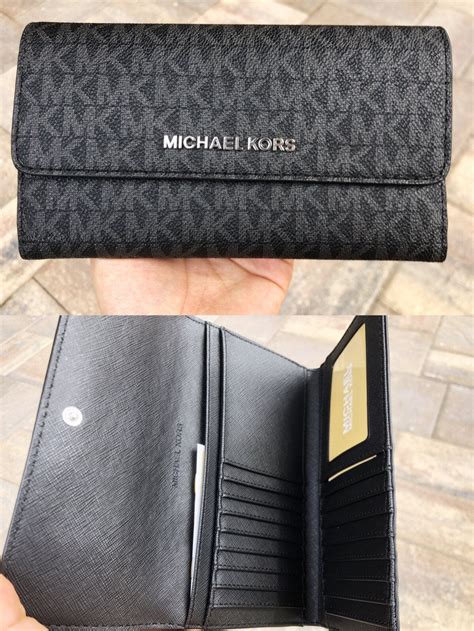 michael kors black wallet womens|michael koors wallet.